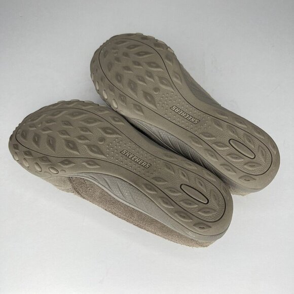 Skechers Breathe Easy Two of a Kind Taupe Suede Mesh Women's Size 8.5 Shoes - Picture 8 of 9